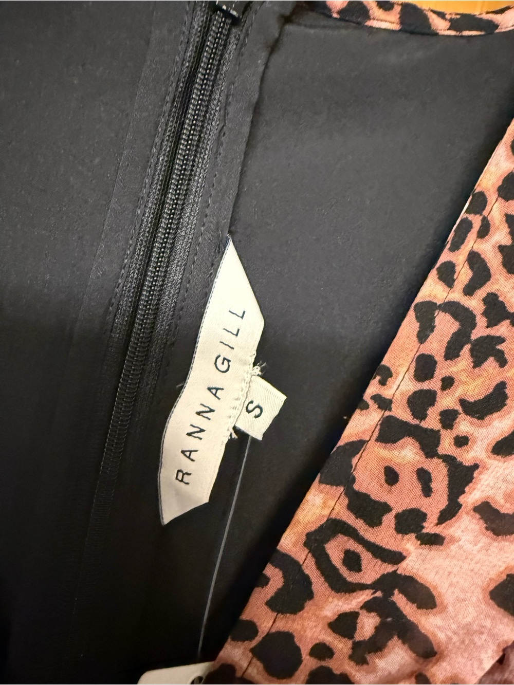 Anthropologie Ranna Gill Pink Leopard-Print Twist-Front Dress NWT - Picture 3 of 7